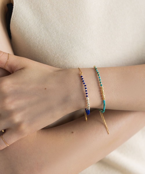 PAS TIERRA（パティエラ）の「PAS TIERRA(パティエラ)/【Sol】ビーズ２wayアンクレット（アンクレット・レディース・ネイビー/ターコイズブルー・FREE）」の10枚目の写真