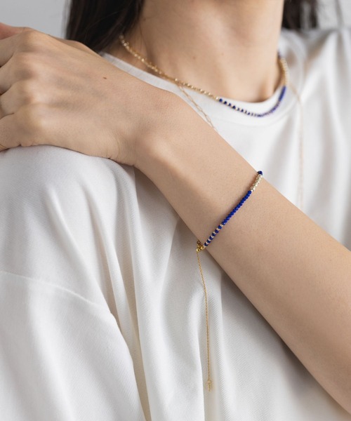 PAS TIERRA（パティエラ）の「PAS TIERRA(パティエラ)/【Sol】ビーズ２wayアンクレット（アンクレット・レディース・ネイビー/ターコイズブルー・FREE）」の11枚目の写真