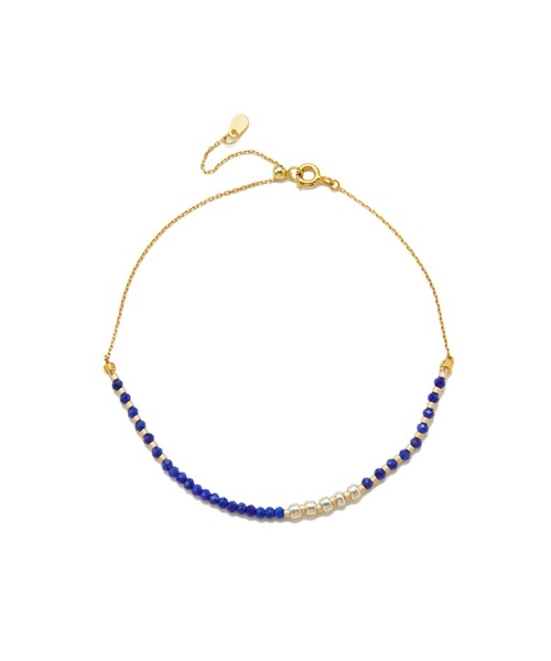 PAS TIERRA（パティエラ）の「PAS TIERRA(パティエラ)/【Sol】ビーズ２wayアンクレット（アンクレット・レディース・ネイビー/ターコイズブルー・FREE）」の3枚目の写真