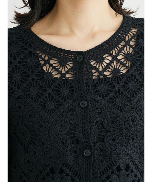 Sugar spoon(シュガースプーン)の「・SUGAR SPOON 2wayクロシェカーディガン(カーディガン/ボレロ・レディース・ブラック/アイボリー/ピンク・FREE)」の14枚目の写真