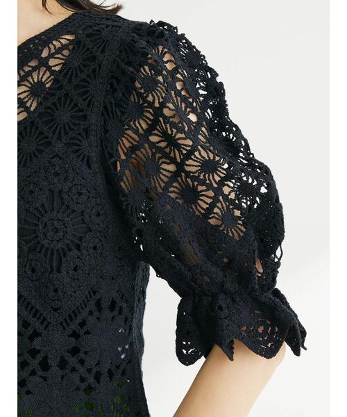 Sugar spoon(シュガースプーン)の「・SUGAR SPOON 2wayクロシェカーディガン(カーディガン/ボレロ・レディース・ブラック/アイボリー/ピンク・FREE)」の15枚目の写真