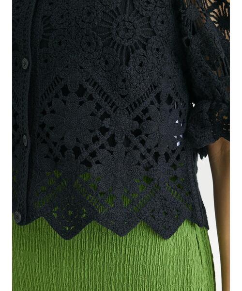 Sugar spoon(シュガースプーン)の「・SUGAR SPOON 2wayクロシェカーディガン(カーディガン/ボレロ・レディース・ブラック/アイボリー/ピンク・FREE)」の16枚目の写真