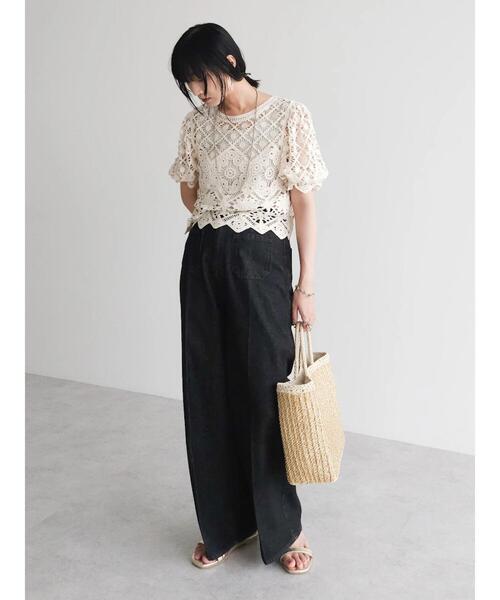 Sugar spoon(シュガースプーン)の「・SUGAR SPOON 2wayクロシェカーディガン(カーディガン/ボレロ・レディース・ブラック/アイボリー/ピンク・FREE)」の17枚目の写真