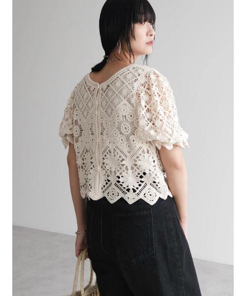 Sugar spoon(シュガースプーン)の「・SUGAR SPOON 2wayクロシェカーディガン(カーディガン/ボレロ・レディース・ブラック/アイボリー/ピンク・FREE)」の21枚目の写真