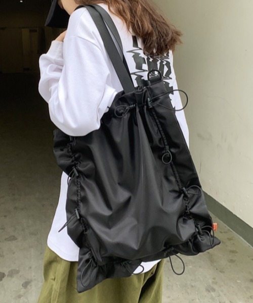Vipoa（ヴィポア）の「2way spring cord stopper bag（ショルダーバッグ・レディース・アイボリー/オレンジ/ブラック・FREE）」の15枚目の写真