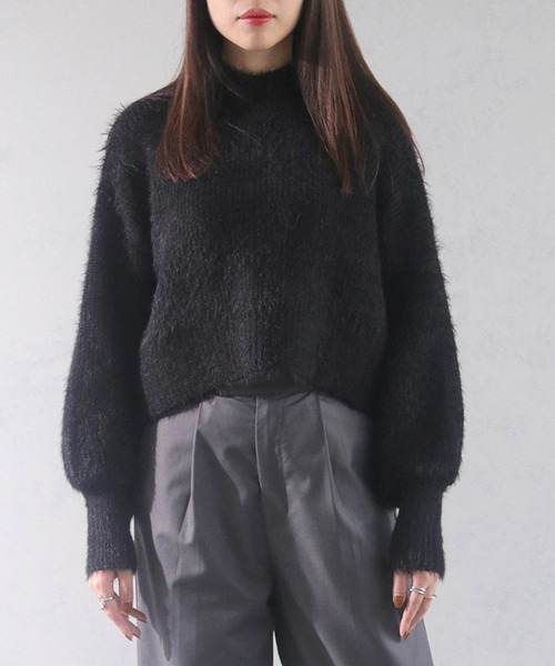 cheriella（シェリエラ）の「【cheriella】WEB限定フェザーニットプルオーバー（ニット/セーター・レディース・アイボリー/ブラック/レッド/グリーン・M）」の3枚目の写真