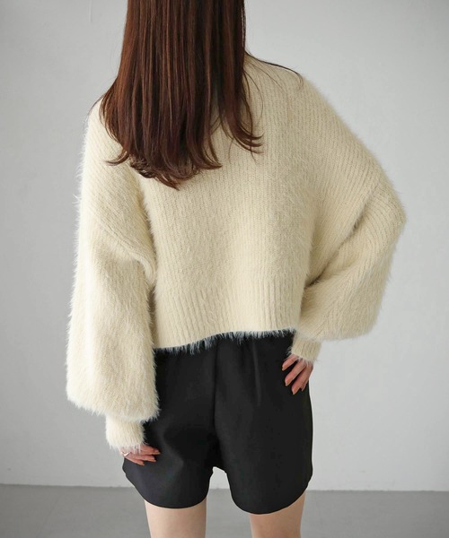 cheriella（シェリエラ）の「【cheriella】WEB限定フェザーニットプルオーバー（ニット/セーター・レディース・アイボリー/ブラック/レッド/グリーン・M）」の10枚目の写真