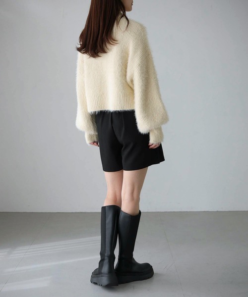 cheriella（シェリエラ）の「【cheriella】WEB限定フェザーニットプルオーバー（ニット/セーター・レディース・アイボリー/ブラック/レッド/グリーン・M）」の12枚目の写真