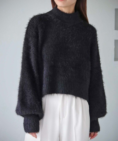 cheriella（シェリエラ）の「【cheriella】WEB限定フェザーニットプルオーバー（ニット/セーター・レディース・アイボリー/ブラック/レッド/グリーン・M）」の13枚目の写真