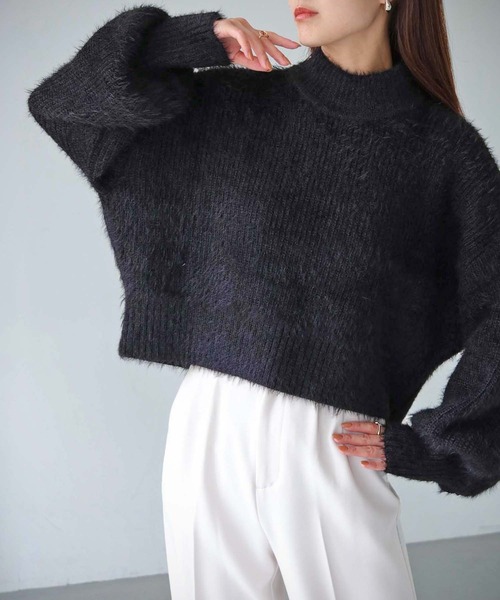 cheriella（シェリエラ）の「【cheriella】WEB限定フェザーニットプルオーバー（ニット/セーター・レディース・アイボリー/ブラック/レッド/グリーン・M）」の15枚目の写真