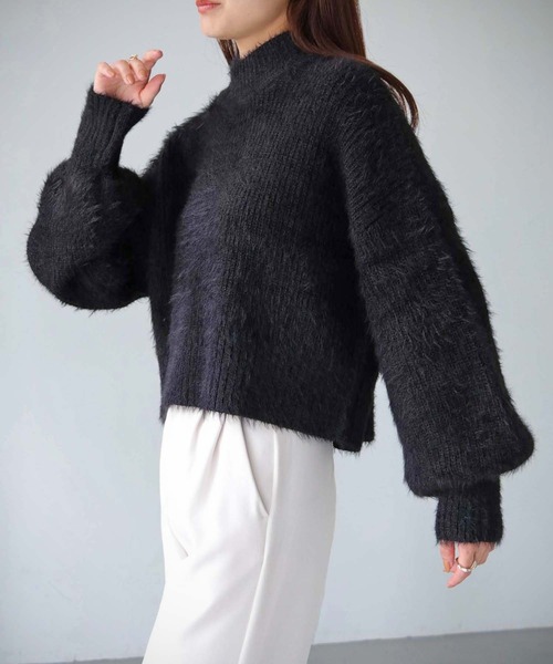 cheriella（シェリエラ）の「【cheriella】WEB限定フェザーニットプルオーバー（ニット/セーター・レディース・アイボリー/ブラック/レッド/グリーン・M）」の16枚目の写真