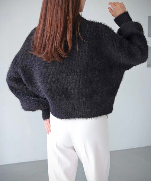 cheriella（シェリエラ）の「【cheriella】WEB限定フェザーニットプルオーバー（ニット/セーター・レディース・アイボリー/ブラック/レッド/グリーン・M）」の18枚目の写真