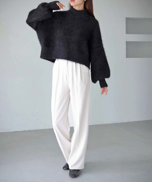 cheriella（シェリエラ）の「【cheriella】WEB限定フェザーニットプルオーバー（ニット/セーター・レディース・アイボリー/ブラック/レッド/グリーン・M）」の19枚目の写真