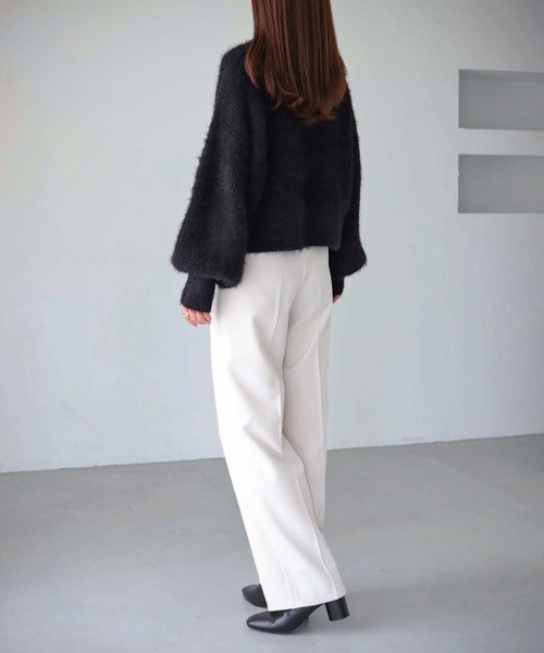 cheriella（シェリエラ）の「【cheriella】WEB限定フェザーニットプルオーバー（ニット/セーター・レディース・アイボリー/ブラック/レッド/グリーン・M）」の20枚目の写真