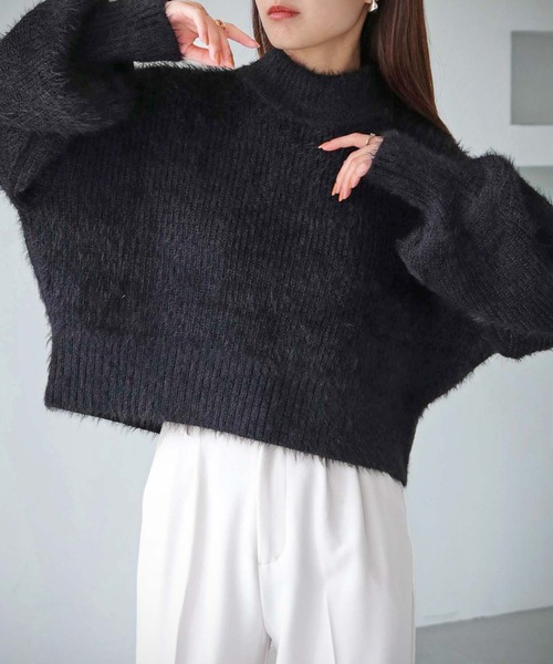 cheriella（シェリエラ）の「【cheriella】WEB限定フェザーニットプルオーバー（ニット/セーター・レディース・アイボリー/ブラック/レッド/グリーン・M）」の14枚目の写真