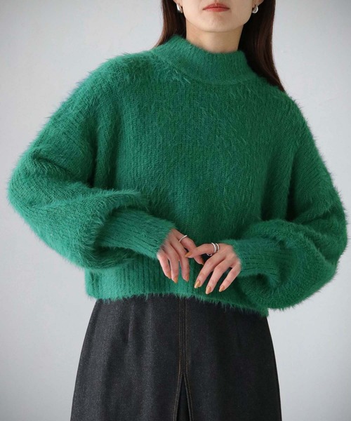 cheriella（シェリエラ）の「【cheriella】WEB限定フェザーニットプルオーバー（ニット/セーター・レディース・アイボリー/ブラック/レッド/グリーン・M）」の22枚目の写真