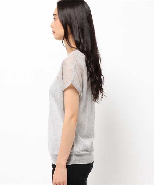 journal standard L'essage(ジャーナルスタンダードレサージュ)の「キルバーンVネックニットプルオーバー #(ニット/セーター・レディース・グレー/ブラック・FREE)」の7枚目の写真