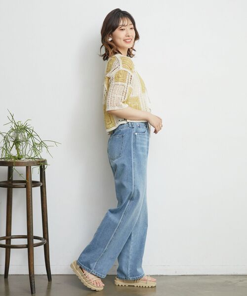 RETRO GIRL(レトロガール)の「2WAYクロシェカーデ(カーディガン/ボレロ・レディース・グリーン/ナチュラル/ブルー系その他/イエロー系その他・FREE)」の6枚目の写真
