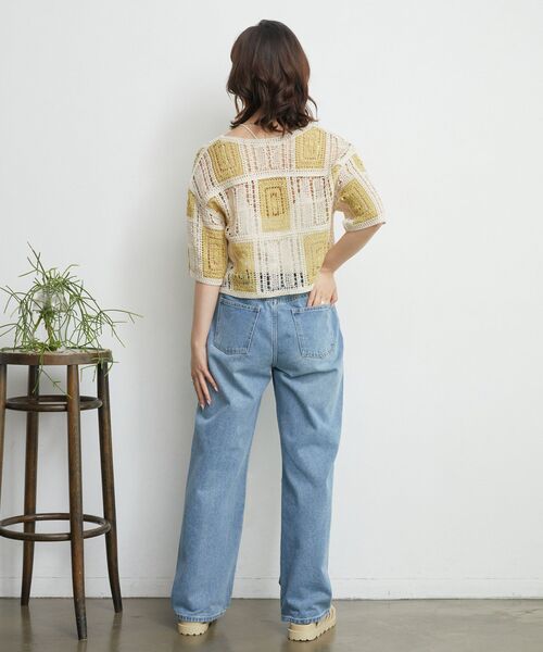 RETRO GIRL(レトロガール)の「2WAYクロシェカーデ(カーディガン/ボレロ・レディース・グリーン/ナチュラル/ブルー系その他/イエロー系その他・FREE)」の11枚目の写真
