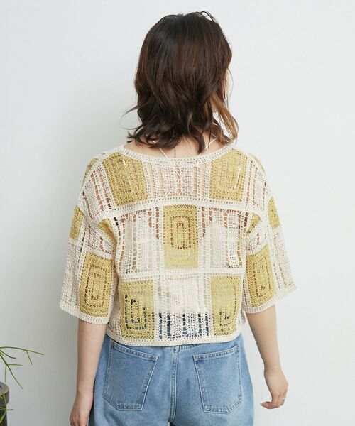 RETRO GIRL(レトロガール)の「2WAYクロシェカーデ(カーディガン/ボレロ・レディース・グリーン/ナチュラル/ブルー系その他/イエロー系その他・FREE)」の7枚目の写真