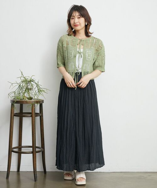RETRO GIRL(レトロガール)の「2WAYクロシェカーデ(カーディガン/ボレロ・レディース・グリーン/ナチュラル/ブルー系その他/イエロー系その他・FREE)」の13枚目の写真