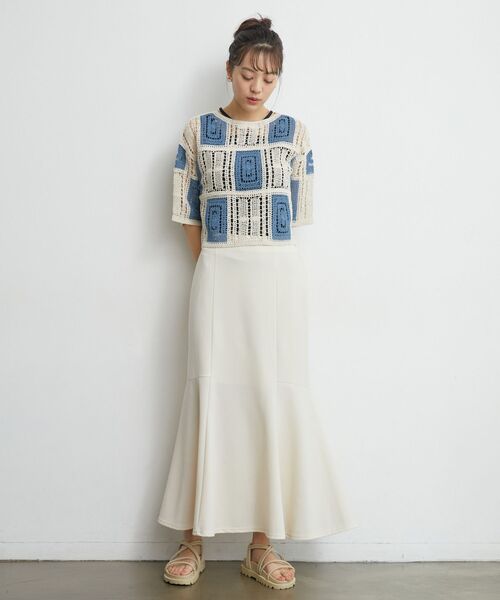 RETRO GIRL(レトロガール)の「2WAYクロシェカーデ(カーディガン/ボレロ・レディース・グリーン/ナチュラル/ブルー系その他/イエロー系その他・FREE)」の9枚目の写真