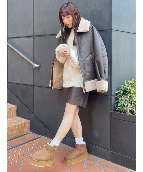 MURUA（ムルーア）の「モヘヤ混クルーネックニット（ニット/セーター