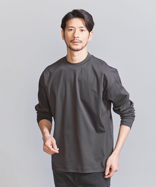 BEAUTY&YOUTH UNITED ARROWS(ビューティーアンドユースユナイテッドアローズ)の「【WEB限定 WARDROBE SMART】NORITAKE クルーネック リラックス テーパード カットソー(Tシャツ/カットソー・メンズ・ホワイト/ブラック/ダークグレー/その他1・S/M/L/XL)」の4枚目の写真
