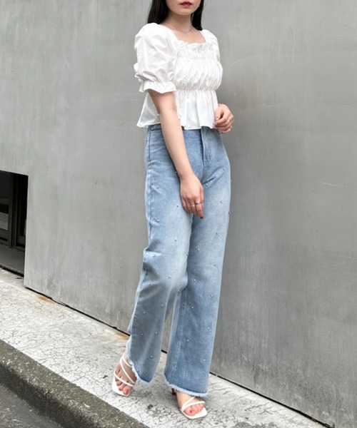 INGNI(イング)の「ビジュー付デニムパンツ(デニムパンツ・レディース・ブルー系その他4/ブルー系その他6/ブルー系その他7/ブルー系5・FREE)」の10枚目の写真