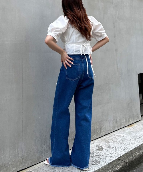 INGNI(イング)の「ビジュー付デニムパンツ(デニムパンツ・レディース・ブルー系その他4/ブルー系その他6/ブルー系その他7/ブルー系5・FREE)」の15枚目の写真