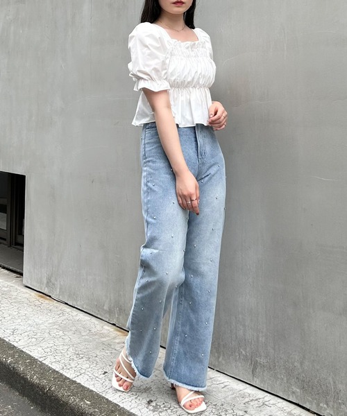 INGNI(イング)の「ビジュー付デニムパンツ(デニムパンツ・レディース・ブルー系その他4/ブルー系その他6/ブルー系その他7/ブルー系5・FREE)」の19枚目の写真