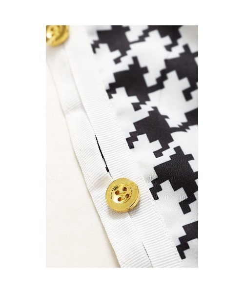 Sawa a la mode(サワアラモード)の「千鳥格子柄トップス(Tシャツ/カットソー・レディース・ホワイト・FREE)」の6枚目の写真