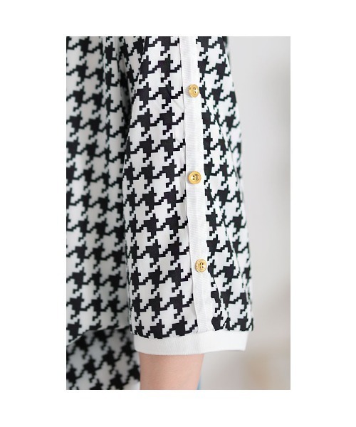 Sawa a la mode(サワアラモード)の「千鳥格子柄トップス(Tシャツ/カットソー・レディース・ホワイト・FREE)」の9枚目の写真