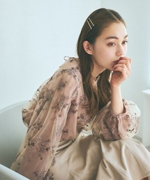 mysty woman | 【井桁弘恵さん着用アイテム】フローラル刺繍シアーブラウス　972193(シャツ/ブラウス)