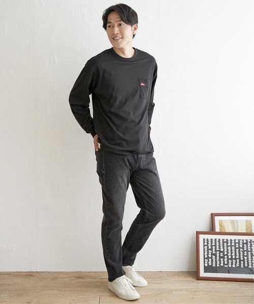 ikka(イッカ)の「URBAN NATURE LIFE ロゴワッペンポケットロンT(Tシャツ/カットソー・メンズ・ブラック/オフホワイト/マスタード/ブルー・S/M/L/XL)」の16枚目の写真