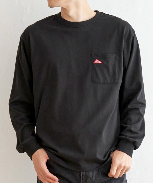 ikka(イッカ)の「URBAN NATURE LIFE ロゴワッペンポケットロンT(Tシャツ/カットソー・メンズ・ブラック/オフホワイト/マスタード/ブルー・S/M/L/XL)」の3枚目の写真