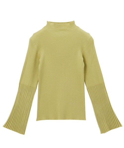 GeeRA（ジーラ）の「【S~XLサイズ/7色展開】ハイネックフレアスリーブリブニット（ニット/セーター・レディース・ブラック/ネイビー/グレー/ライム/アイボリー/モカ/その他・SMALL/MEDIUM/LARGE/X-LARGE）」の11枚目の写真