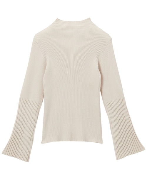 GeeRA（ジーラ）の「【S~XLサイズ/7色展開】ハイネックフレアスリーブリブニット（ニット/セーター・レディース・ブラック/ネイビー/グレー/ライム/アイボリー/モカ/その他・SMALL/MEDIUM/LARGE/X-LARGE）」の8枚目の写真