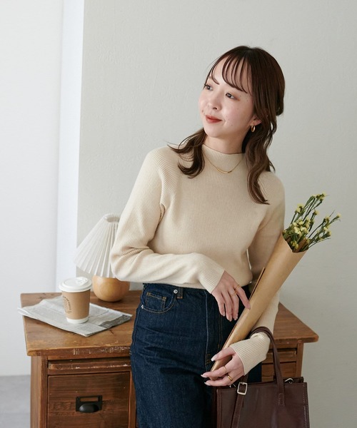 セール】【新色追加】リブハイネックプルオーバー《WEB限定カラーあり