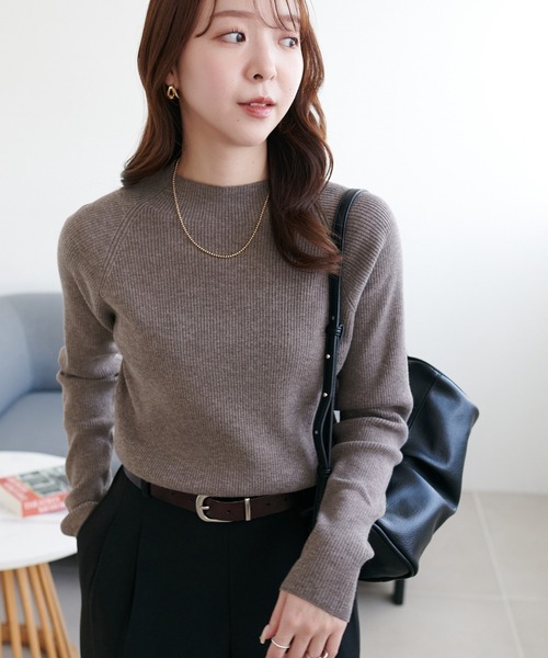 新色追加】リブハイネックプルオーバー《WEB限定カラーあり》（ニット