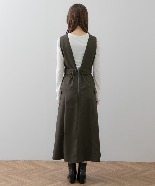 URBAN RESEARCH Sonny Label（アーバンリサーチサニーレーベル）の「2WAYカーゴジャンパースカート（ジャンパースカート・レディース・カーキ/ブラック・FREE）」の4枚目の写真