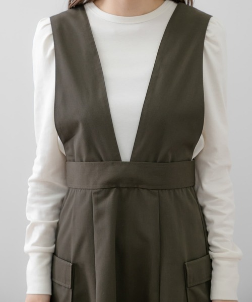 URBAN RESEARCH Sonny Label（アーバンリサーチサニーレーベル）の「2WAYカーゴジャンパースカート（ジャンパースカート・レディース・カーキ/ブラック・FREE）」の5枚目の写真