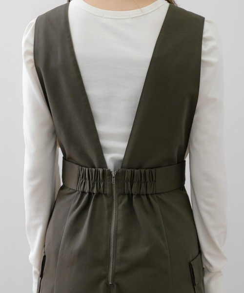 URBAN RESEARCH Sonny Label（アーバンリサーチサニーレーベル）の「2WAYカーゴジャンパースカート（ジャンパースカート・レディース・カーキ/ブラック・FREE）」の9枚目の写真