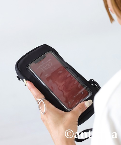 antiqua（アンティカ）の「撥水コンパクトポシェット（ショルダーバッグ・レディース・ブラック・FREE）」の9枚目の写真