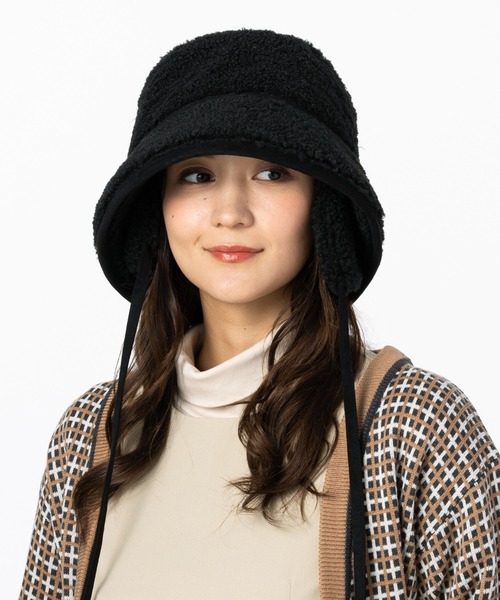 QUEENHEAD（クイーンヘッド）の「ボアドッグイヤーハット（ハット・レディース・ブラック/グレイッシュベージュ/アイボリー/ベージュ・FREE/X-LARGE/XX-LARGE）」の14枚目の写真