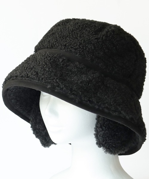 QUEENHEAD（クイーンヘッド）の「ボアドッグイヤーハット（ハット・レディース・ブラック/グレイッシュベージュ/アイボリー/ベージュ・FREE/X-LARGE/XX-LARGE）」の7枚目の写真