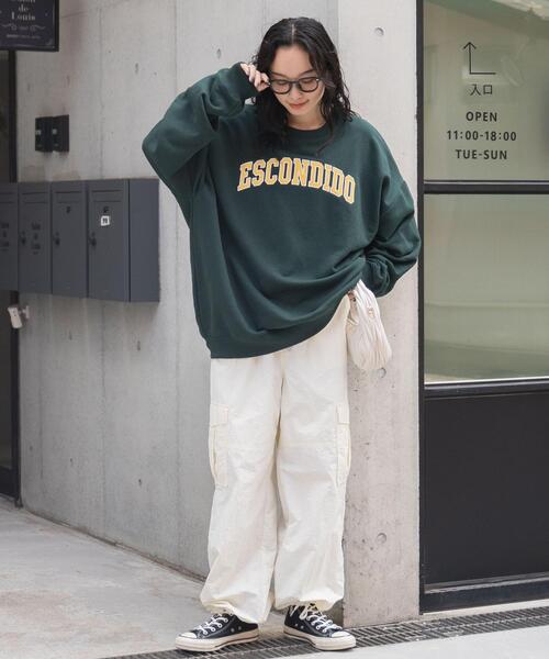 WEGO（ウィゴー）の「WEGO/ヘビーウエイト刺繍グラフィックプルオーバー（スウェット・メンズ・ダークグリーン/グレー/ホワイト/ブラック・MEDIUM/LARGE）」の10枚目の写真