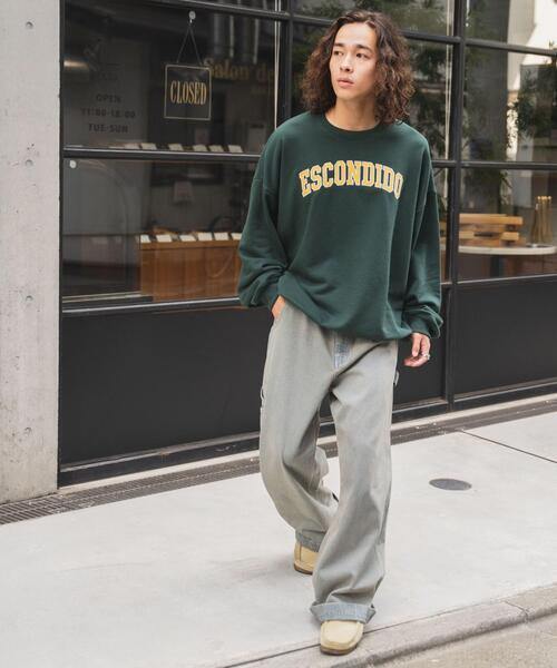 WEGO（ウィゴー）の「WEGO/ヘビーウエイト刺繍グラフィックプルオーバー（スウェット・メンズ・ダークグリーン/グレー/ホワイト/ブラック・MEDIUM/LARGE）」の9枚目の写真