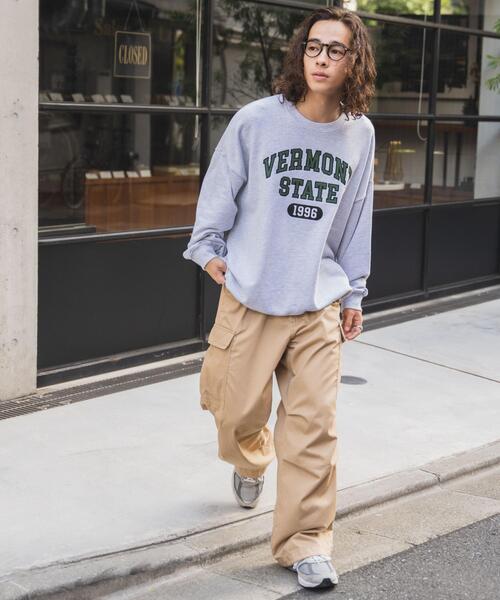 WEGO（ウィゴー）の「WEGO/ヘビーウエイト刺繍グラフィックプルオーバー（スウェット・メンズ・ダークグリーン/グレー/ホワイト/ブラック・MEDIUM/LARGE）」の7枚目の写真