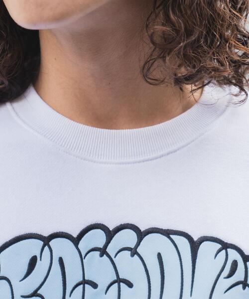 WEGO（ウィゴー）の「WEGO/ヘビーウエイト刺繍グラフィックプルオーバー（スウェット・メンズ・ダークグリーン/グレー/ホワイト/ブラック・MEDIUM/LARGE）」の11枚目の写真